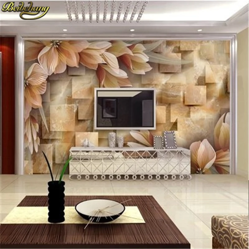 Пользовательские 3d фото обои стереоскопический большой росписи гостиной ТВ фон