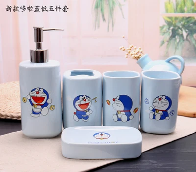5 шт./компл. керамическая зубная щетка hello kitty Хранение Косметики Держатель для макияжа Органайзер Soapbox держатель для зубной щетки Милая бутылка для лосьона