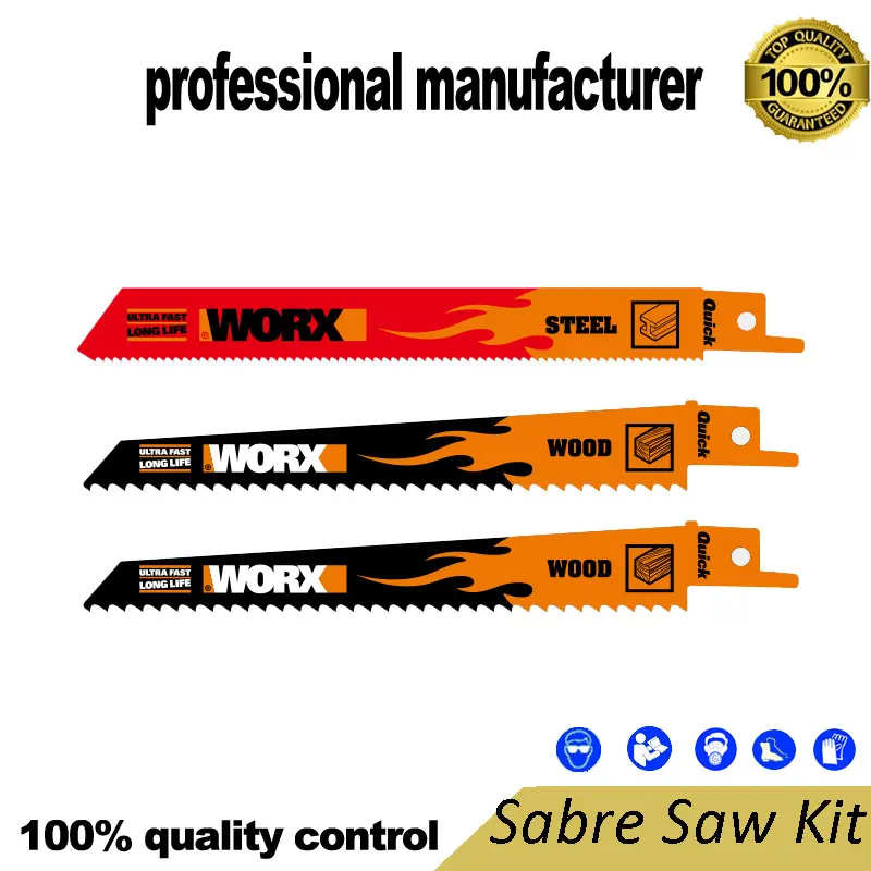 

worx WA8007 reciprocating saw blade for steel pipe cutting for wood tree branch cutting at good price and fast delivery