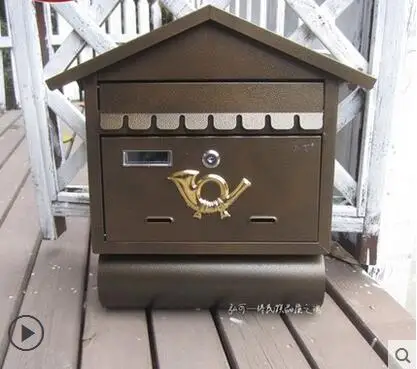 Почтовый ящик для газет на открытом воздухе кованая железная стена бары