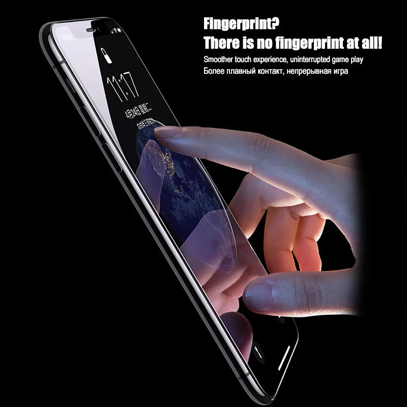 LuckGuard For iPhone X Tempered Glass 5D Full Cover Front 9H Screen Protector 6 6s 7 8 Plus iphone Film | Мобильные телефоны и