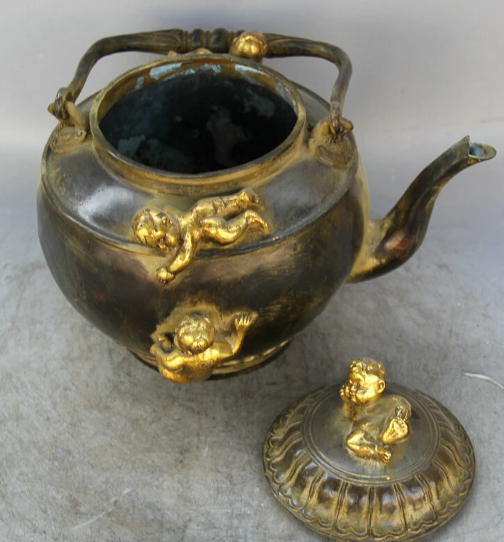Песня voge gem S2280 21 &quotпомеченный Китайский дворец бронзовая позолота Tong Zi Boy