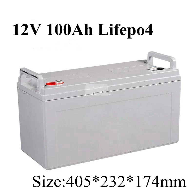 12V 100AH Lifepo4 мА/ч. аккумулятор Водонепроницаемый BMS 4S для 1200W кемперов Питание EV накопитель солнечной энергии жилого автофургона Динамик+ 10A Зарядное устройство