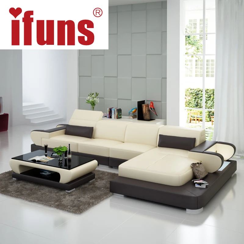 IFUNS Moden New Design Top Garin Leather L Shaped Storage Corner Sofa for Living Room sofas furniture | Мебель