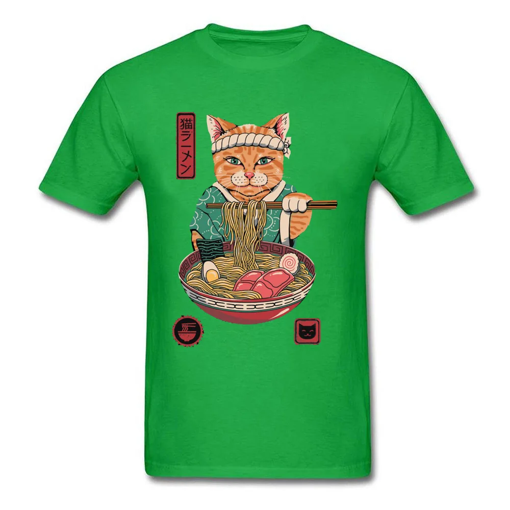 

Ramen Recluse Samurai Cat Black Cheap Tshirts Summer/Fall Tops & Tees Short Sleeve Faddish Pure Cotton Printed Tops Shirts Men