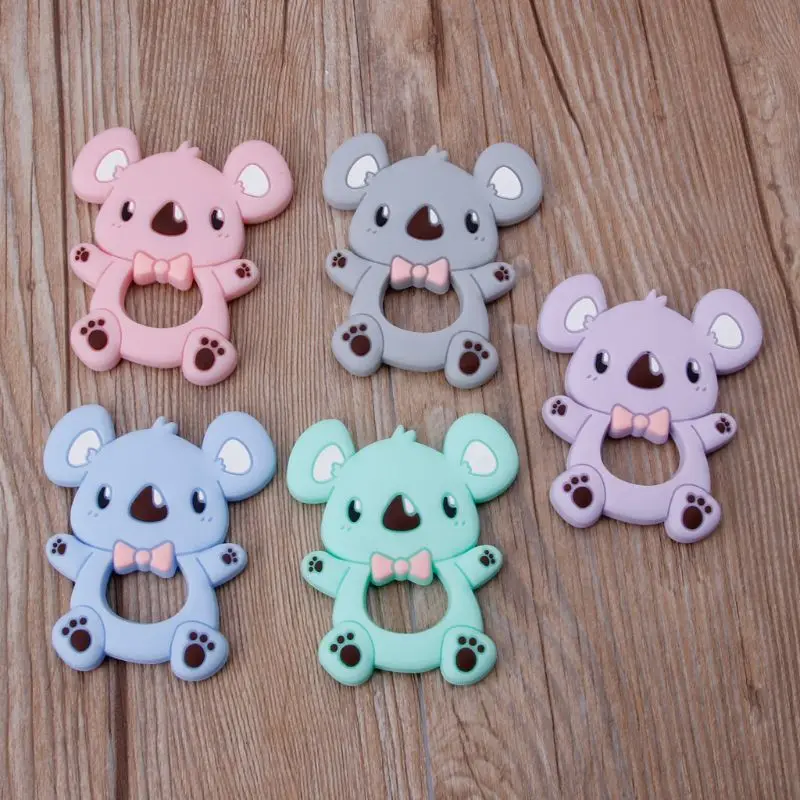 Безопасные Мультяшные Детские Прорезыватели без БФА милые животные коала DIY