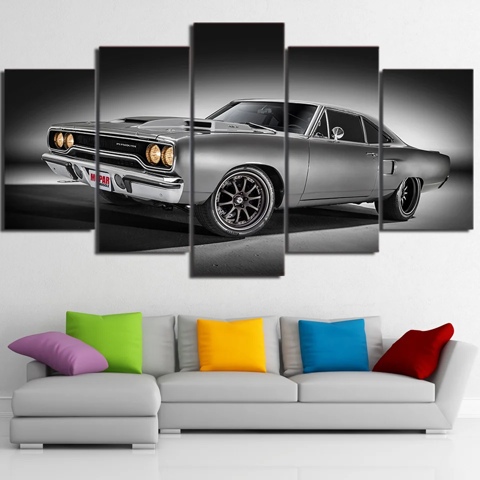 Современный домашний декор рамка для автомобиля картинки HD печатные плакаты 5 шт.