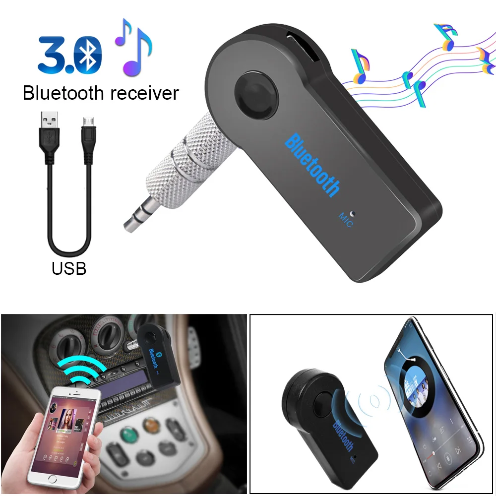Мини 3 5 мм аудио Музыка Bluetooth приемник адаптер автомобильный комплект