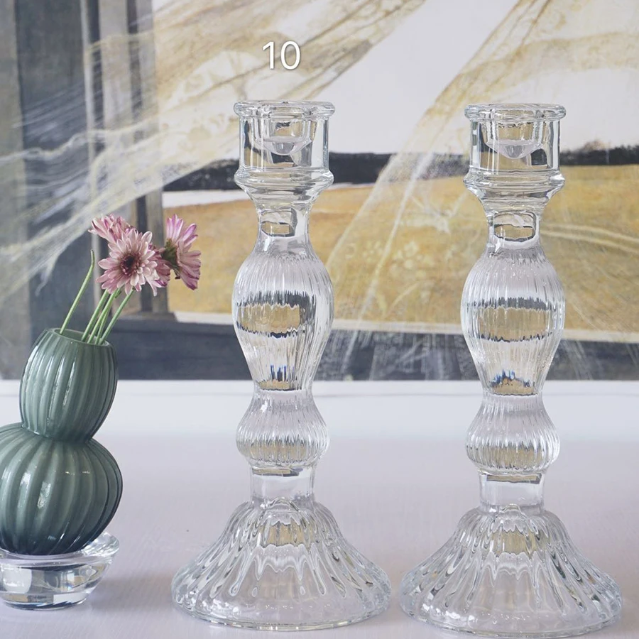 Цветной стеклянный Рождественский Хрустальный подсвечник центральные части