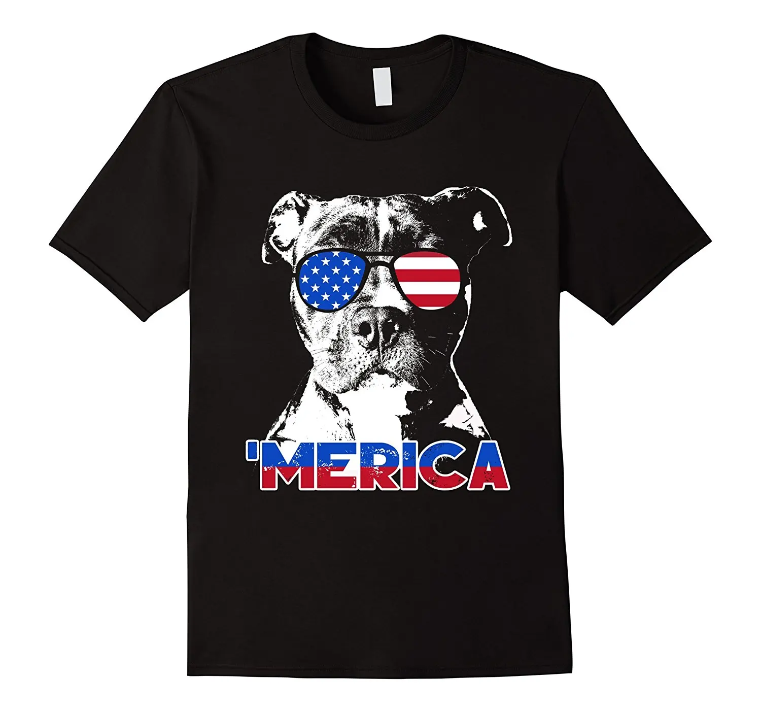

2019 New Fashion Cotton T-shirt Patriot Pitbull T-shirt 'Merica Tee Shirt Casual Tee Shirt