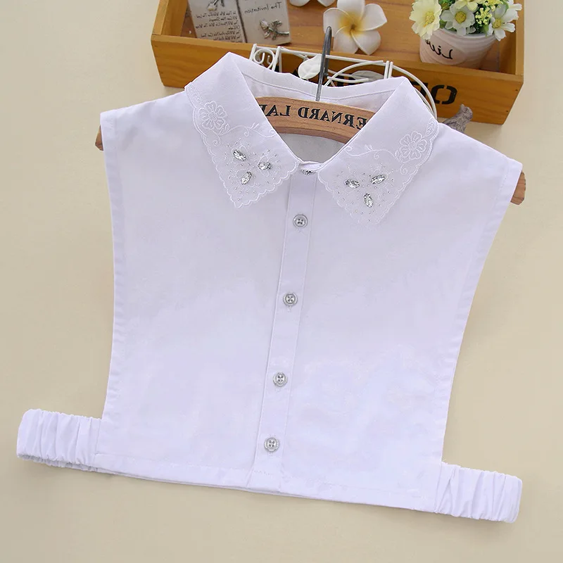 Новая зимняя женская рубашка с бусинами для ногтей имитация воротника