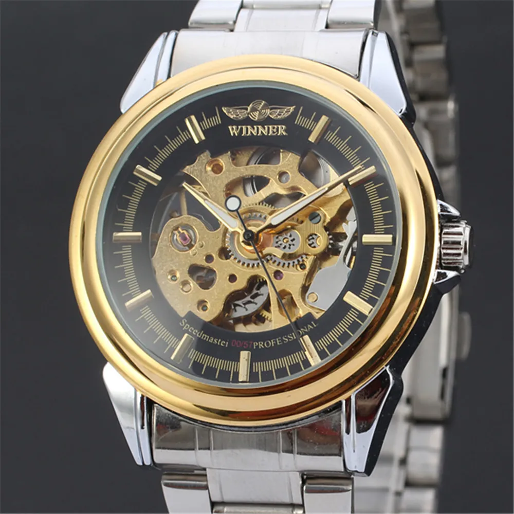Победитель Для мужчин S Автоматические наручные механические часы лучший бренд