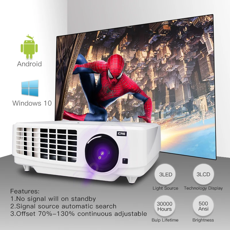 Новый 3led 3lcd проектор высокой яркости для бизнес использования с коротким светом
