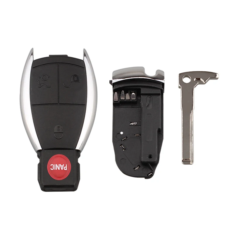 4 кнопки Smart Key Case Shell Keyless Remote Fob Uncut Blade для Mercedes Benz E C R CL GL SLK зажим аккумулятора