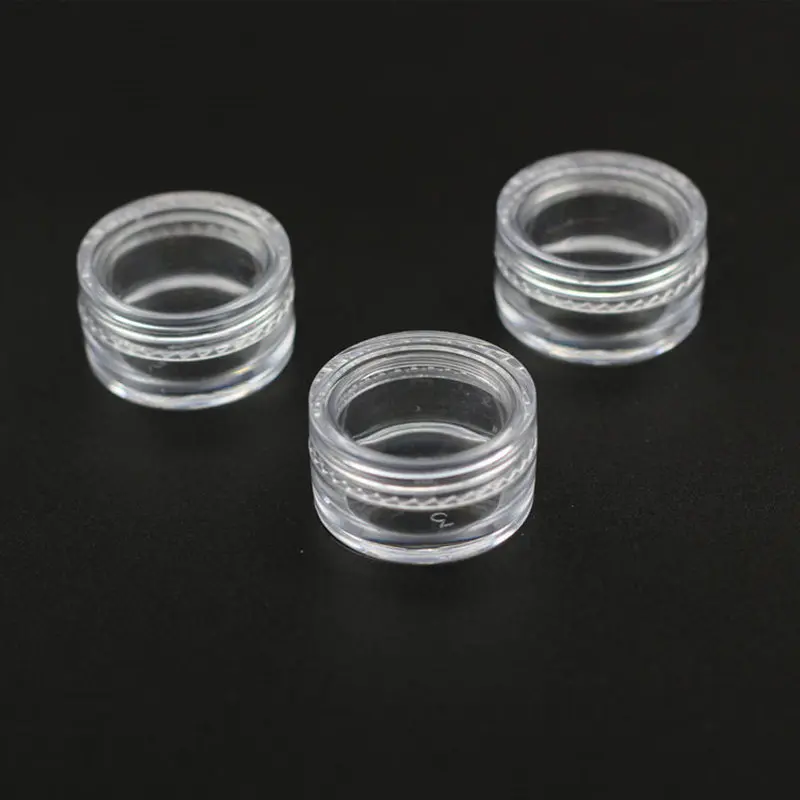 100 шт. пустые косметические пластиковые банки для образцов|packaging paperboard|jar jewelrypackaging