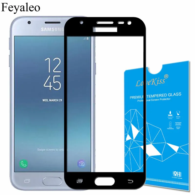 9H полное покрытие закаленное стекло для Samsung Galaxy S6 S7 A3 A5 A7 2017 2016 J3 J5 J7 Prime C5 C7 чехол с