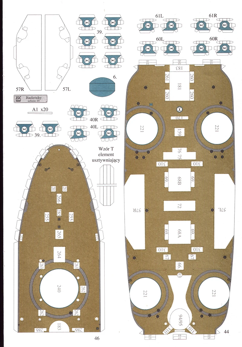 Самодельная Бумажная модель 1:250 Battleship SMS Radetzky Pepercraft военные подарки для мальчиков