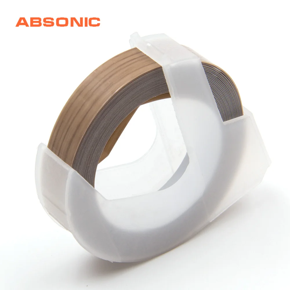Absoonic 9 мм 3D тиснение этикетки ленты для Etiquetadora производитель Этикеток DYMO белая