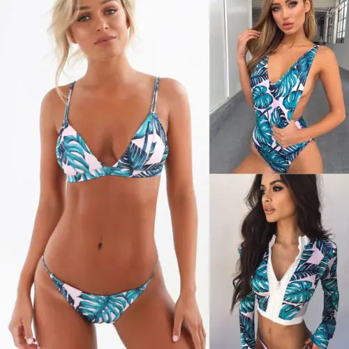 Новый женский купальник пляжная одежда на молнии красивый бандаж бикини набор