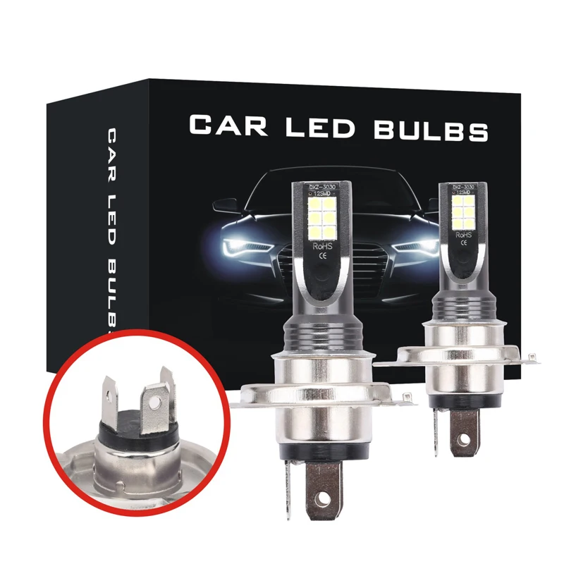 2X H4 светодиодные лампы Bi-Xenon Hi/Lo 1000LM фары конверсионный комплект DC12-24V | Автомобили