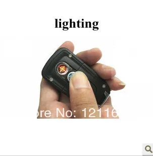 2 шт./лот форма ключа автомобиля со светодио дный и flashlihgt Электронный USB Зажигалка