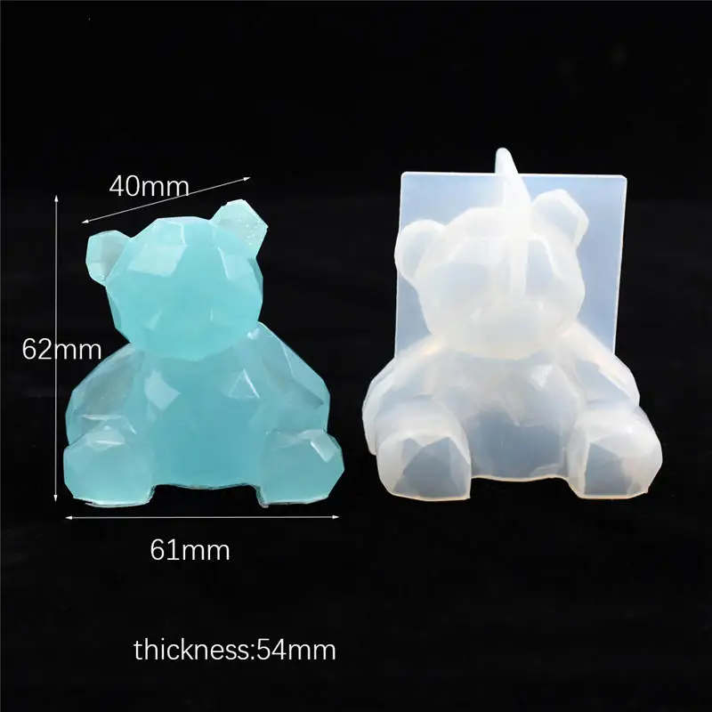 Geometric solid bear Сносан смолы силиконовые формы 3D животных медведь кулон ручной работы DIY ювелирных изделий ремесла формы для эпоксидной смолы силиконовые формы - Цвет: Geometric solid bear