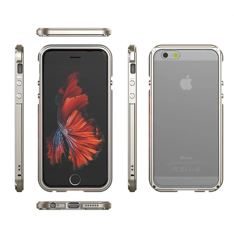 Роскошный Алюминиевый металлический бампер GinMic для iPhone 6 6s 6Plus 6S + алюминиевый