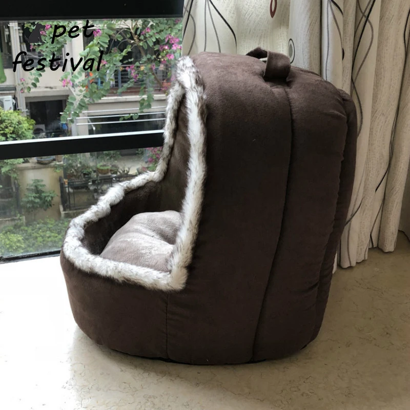 ПЭТ фестиваль собака кошка кровать складная Конура с игрушкой Шар Теплый мягкий