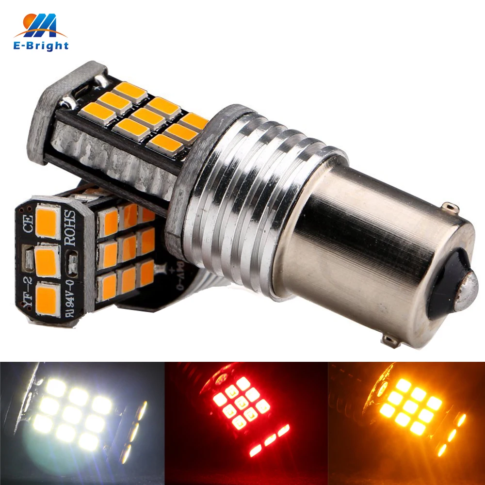 YM E-Bright 4 шт. 1156 BA15S S25 2835 21 SMD P21W поворотные сигнальные задние фонари 12 в 24 В