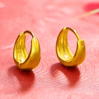 womens yellow gold filled thick small hoop earrings