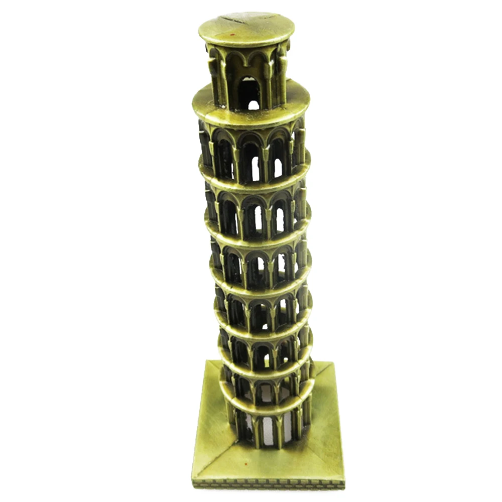 Металл Pisa Lean Tower Crafts креативный сувенир модель стол украшение винтажная статуя