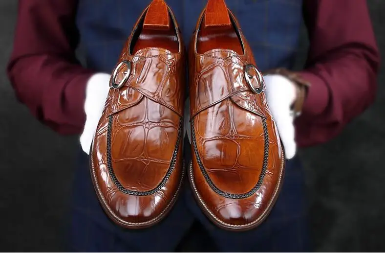 Loafers men's shoes smart casual summer moccasins genuine leather buckle sewing plaid Stone Pattern formal business oxfords | Обувь