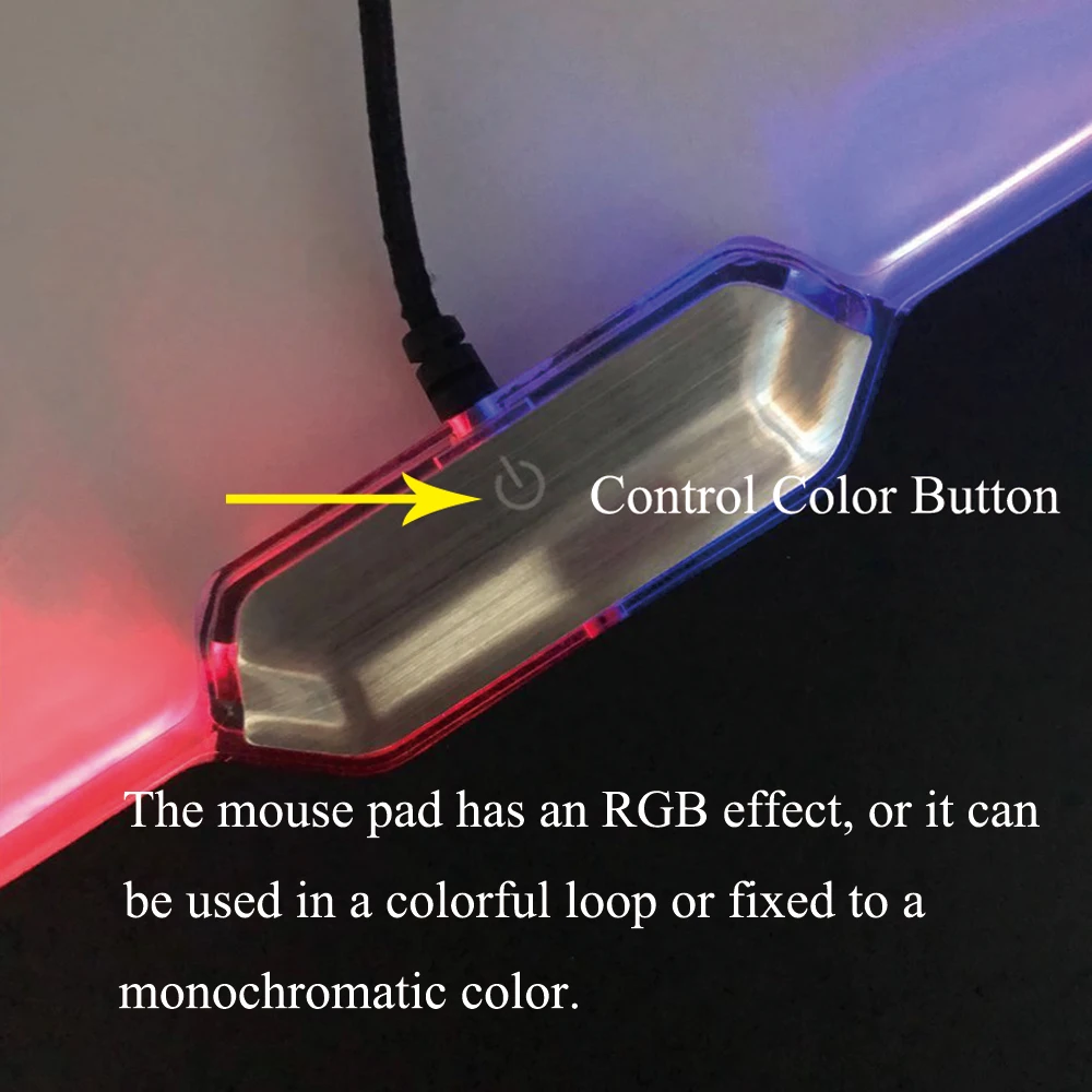 XIBTER новые продукты рекомендуют RGB игровой светильник коврик для мыши, 310*240 мм может быть семь цветов цикл также может быть зафиксирован в монохромном