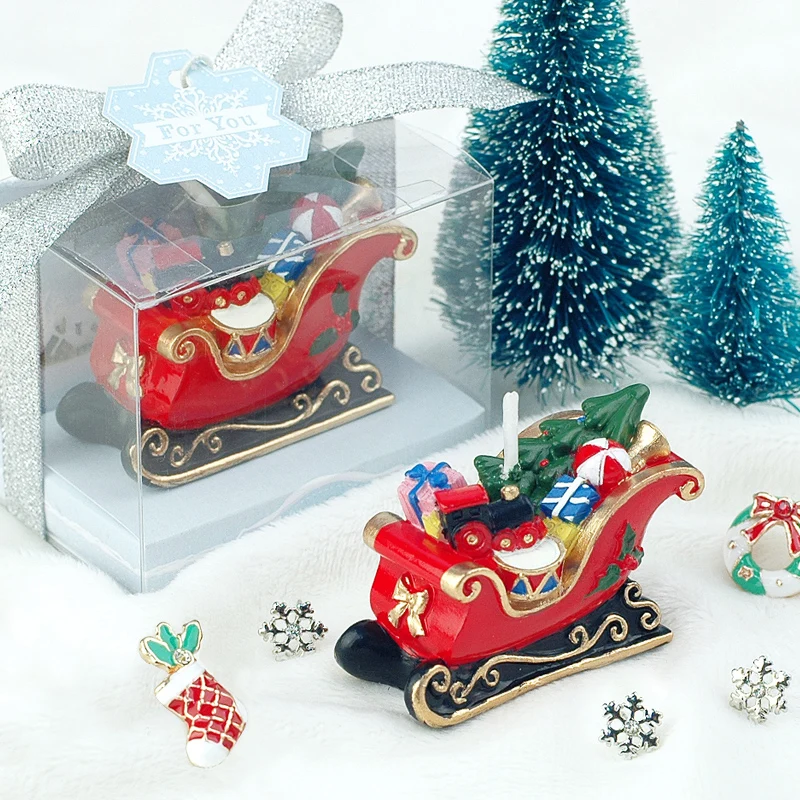 (Упаковка из 10 свечей) Рождественская Бездымная свеча Санта Клауса для крещения