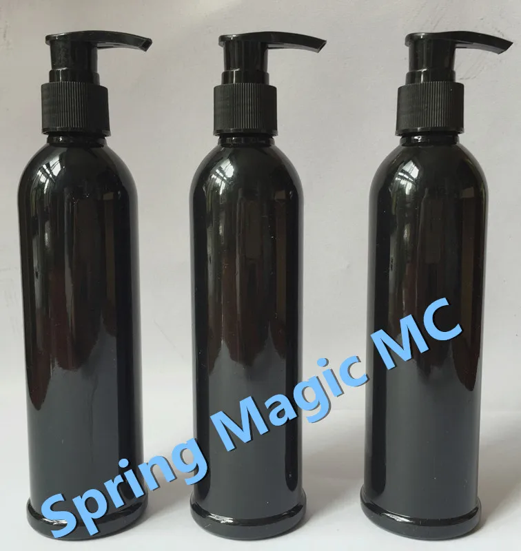 250 мл черная ПЭТ-бутылка пустой черный/белый/прозрачный винтовой флакон с