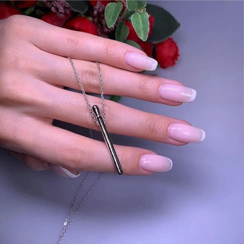 mini whloe white 3 925 пробы серебро штампованные Модные украшения кулон матч покрытого родием матч палку очарование сережки-гвоздики на Цепочки и ожерелья - Окраска металла: mini whloe white 3