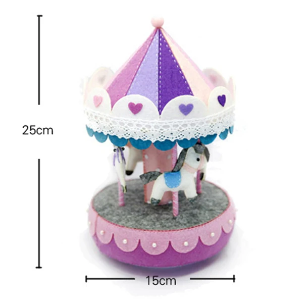 Набор для шитья ручной работы музыкальная шкатулка фиолетового цвета с