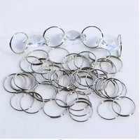100pcslot 12mm chrome stainless steel rings dress bead curtain accessories connecting octagon beads crystal chandelier ball