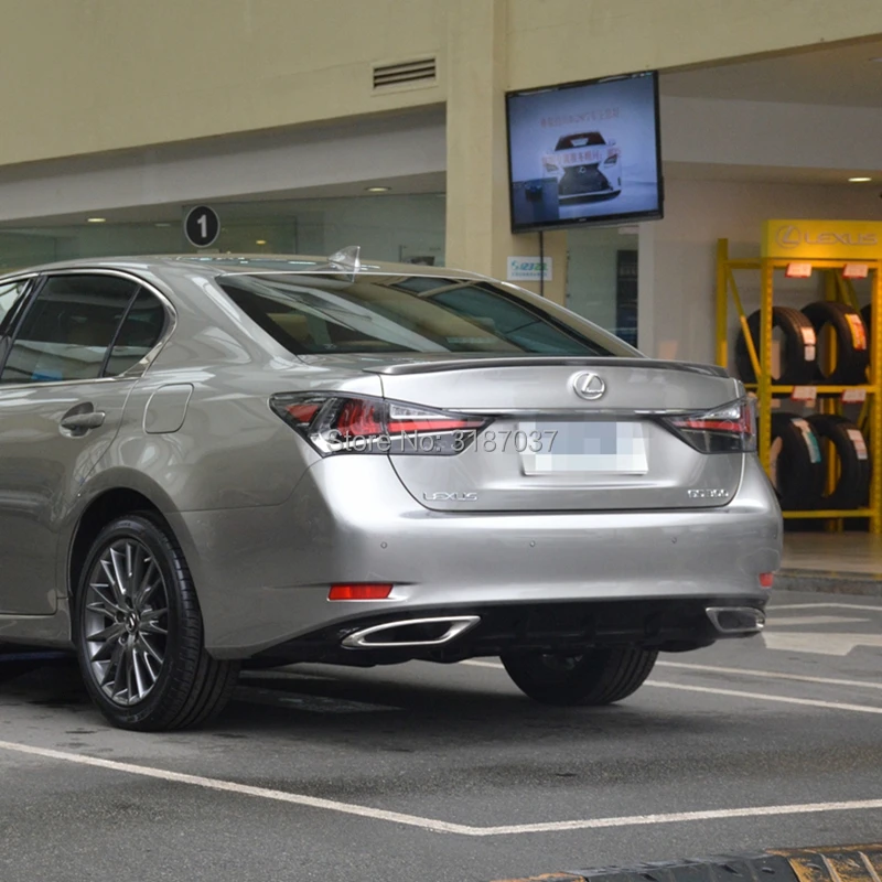 Спойлер для Lexus GS250 GS350 GS450 2013-2016ABS пластик Неокрашенный задний спойлер на крыло