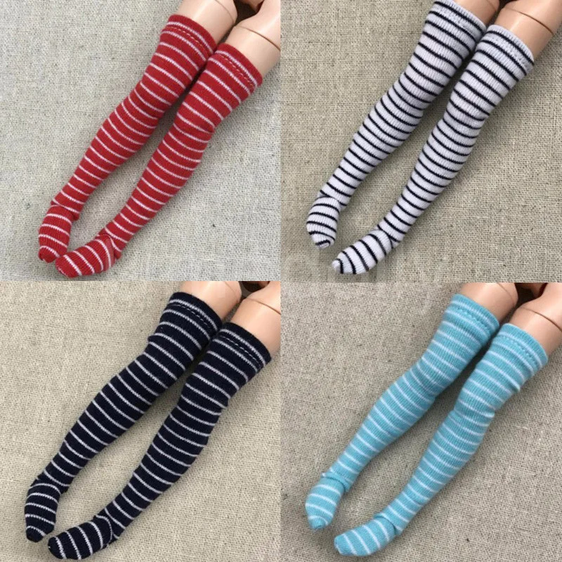 1 пара полосатых 1/6 кукольных носков и чулок для кукол Blyth Pullip Barbies Momoko Azone Licca