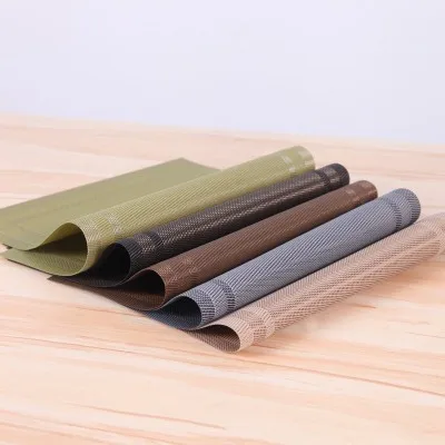 Fashion PVC placemats insulation box eat mat double word pad 40.5*30.3*0.1cm free shipping | Дом и сад