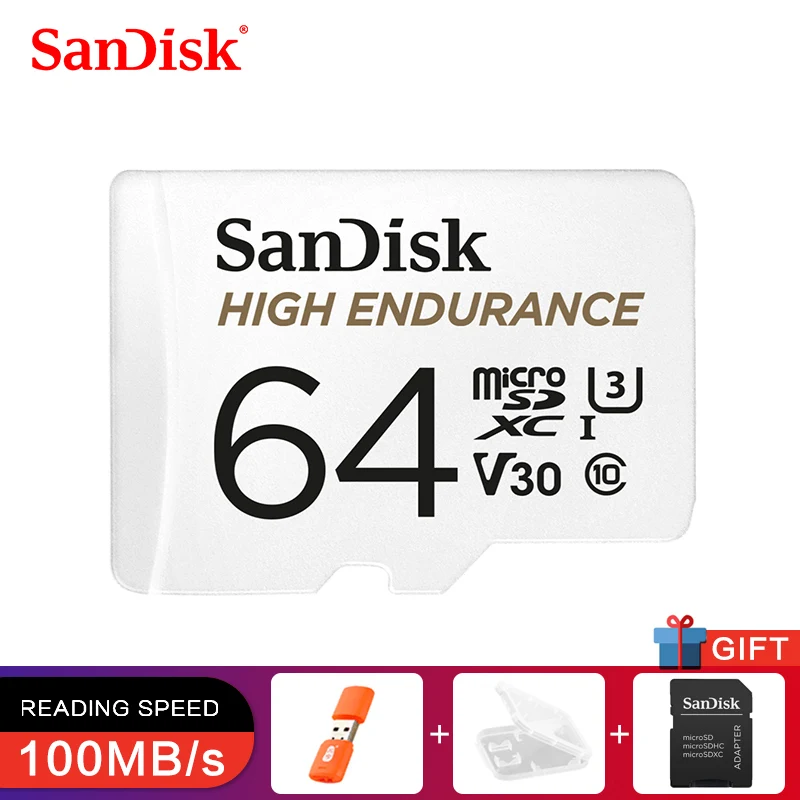 Карта памяти SanDisk высокая выносливость видео мониторинг 32 Гб 64 Гб MicroSD карта SDHC/SDXC класс 10 40 МБ/с./с TF карта для видео мониторинга