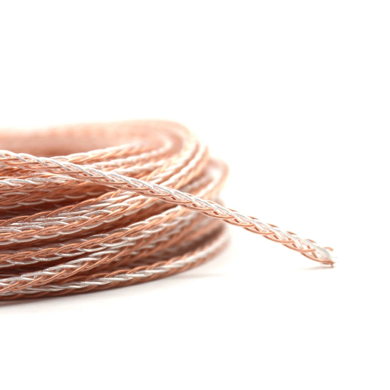 1 м Twist cable PTFE OCC медный посеребренный кабель для наушников обновленный провод