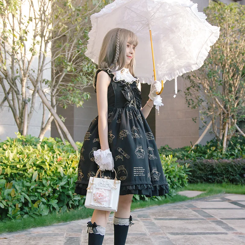 Новое платье JSK со средней талией горячее тиснение популярное японское мягкое