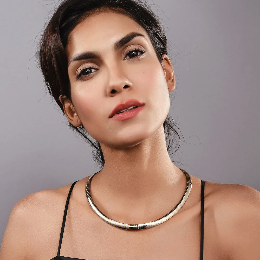 Pro Сталь Chocker Воротник Модные украшения моменты заявление Цепочки и ожерелья