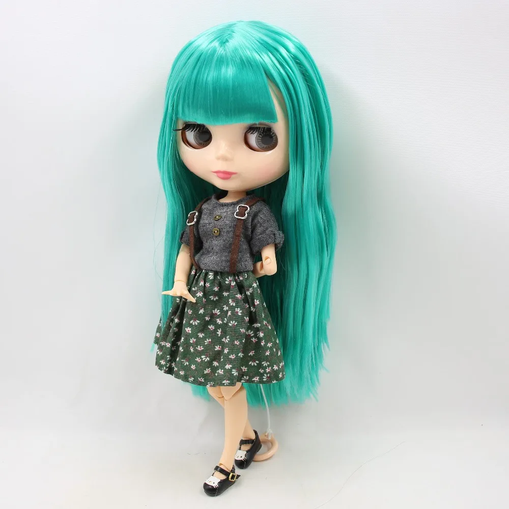 Ледяная кукла DBS Blyth 1/6 bjd шарнирная для тела зеленые волосы натуральная кожа