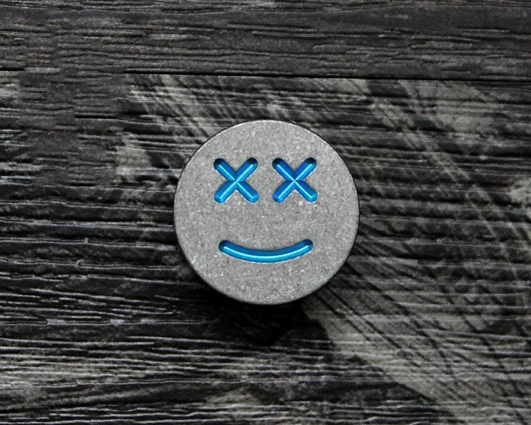 Smile Blue Титановый Набор для экспрессии EDC нож бусины зонтик веревка Кулон Хвост веревка нож кулон брелок молния голова бусы на веревочке - Цвет: Smile Blue