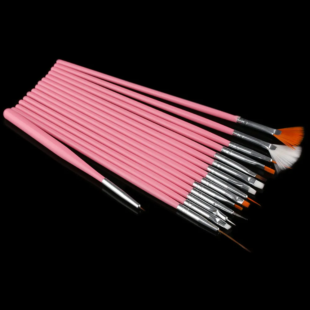 15 шт. Дизайн ногтей Аксессуары Кисточки комплект Инструменты Профессиональный Pen