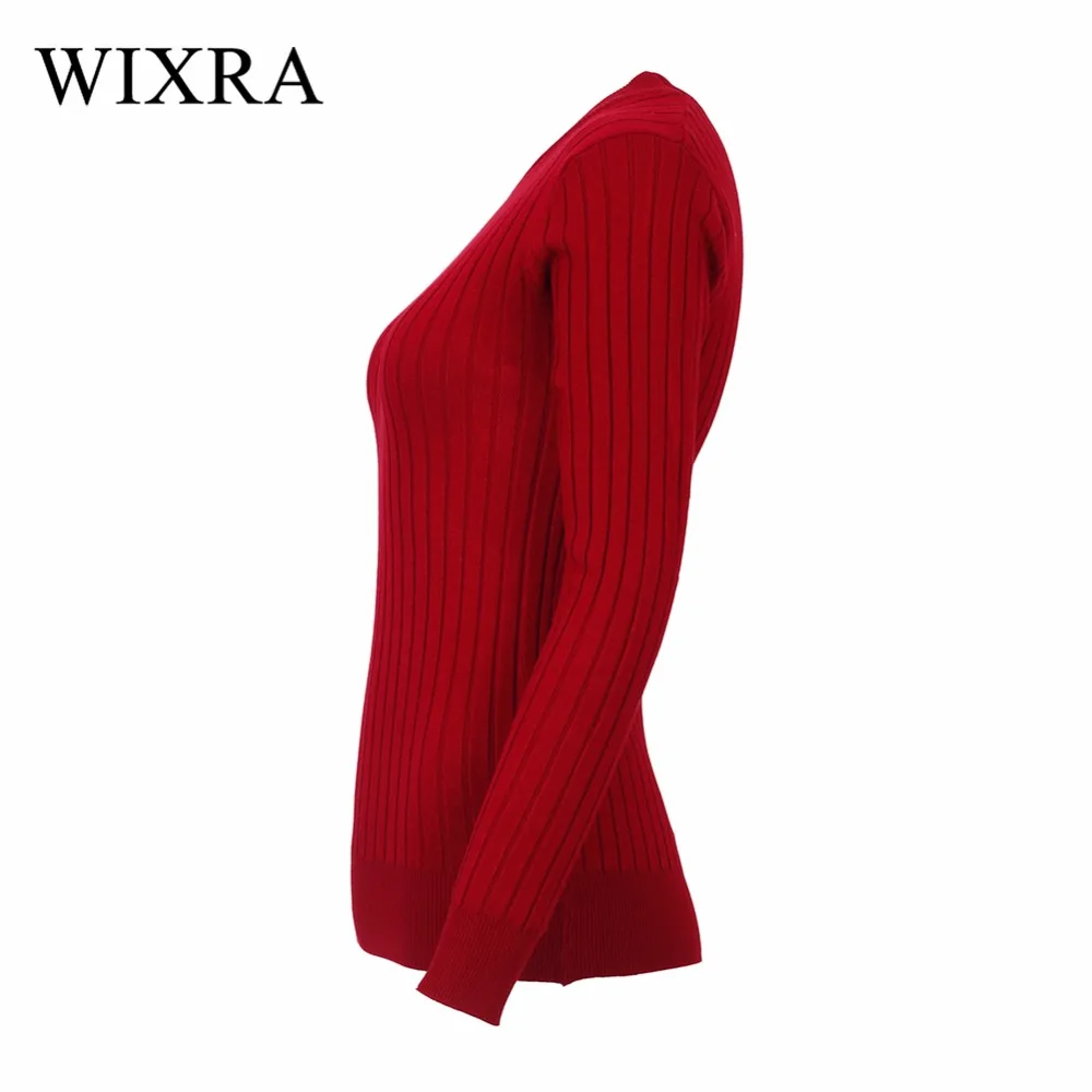 Wixra Warm and Charm 2017 Fashion Women Autumn Winter Knitted Sweaters Slim Comfortable Turtleneck Long Sleeve Striped Pullover | Женская