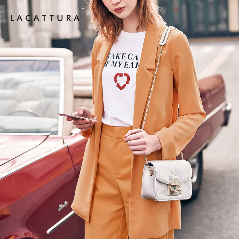 LACATTURA Мода 2019 женская сумка на плечо роскошная маленькая сумочка с цепочкой сумки